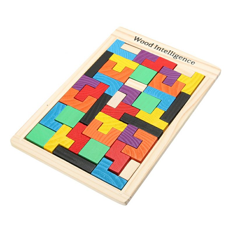 [1Set] Wooden Tetris Puzzle