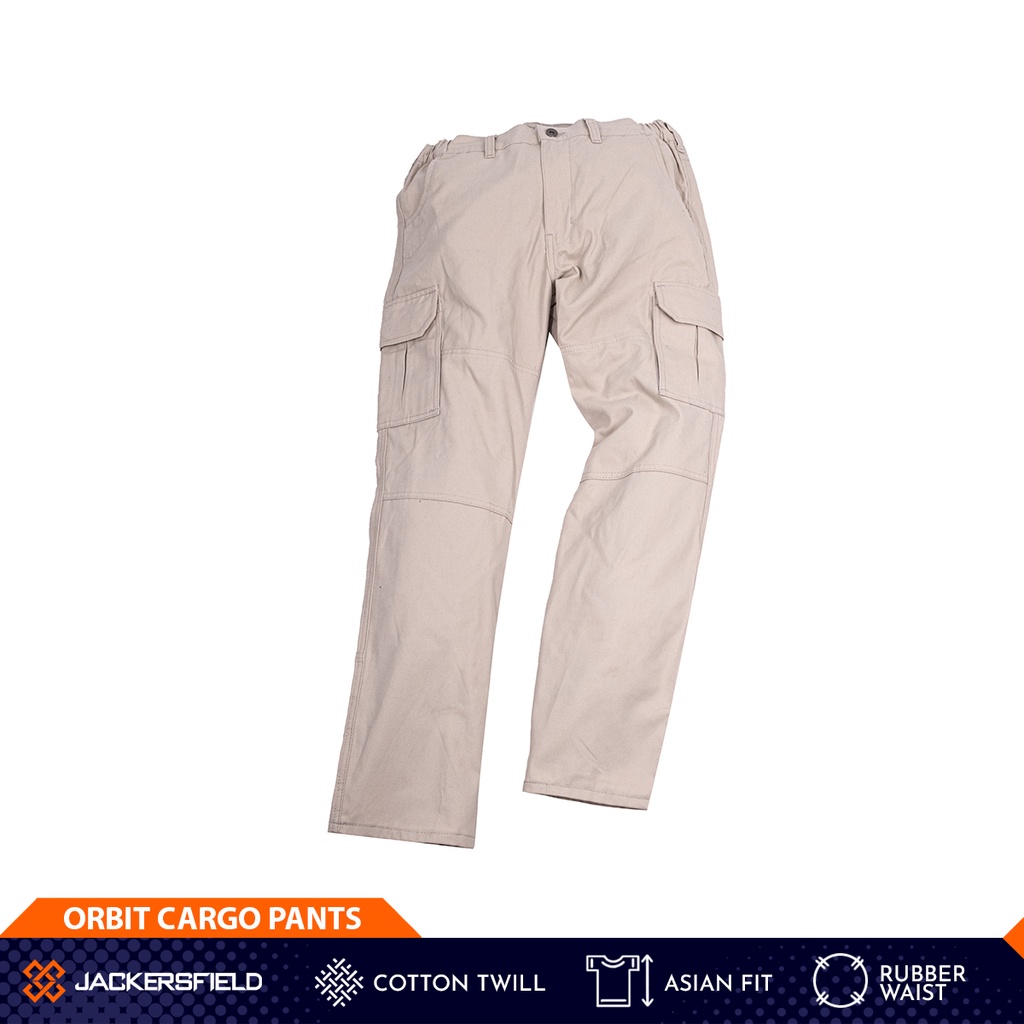 Jackersfield Orbit Cargo Pants Ivory Celana Cargo Pria Twill