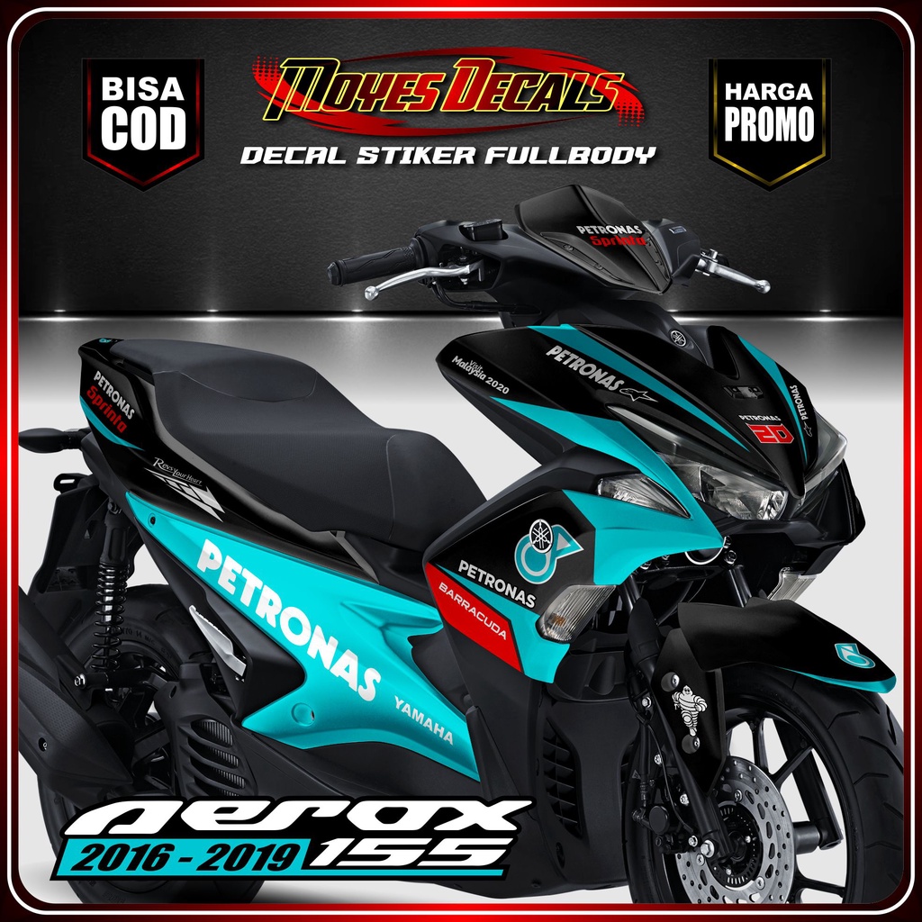 Decal Sticker AEROX 155 motif Petronas Full body variasi-Decal Aerox 155 VVA petronas