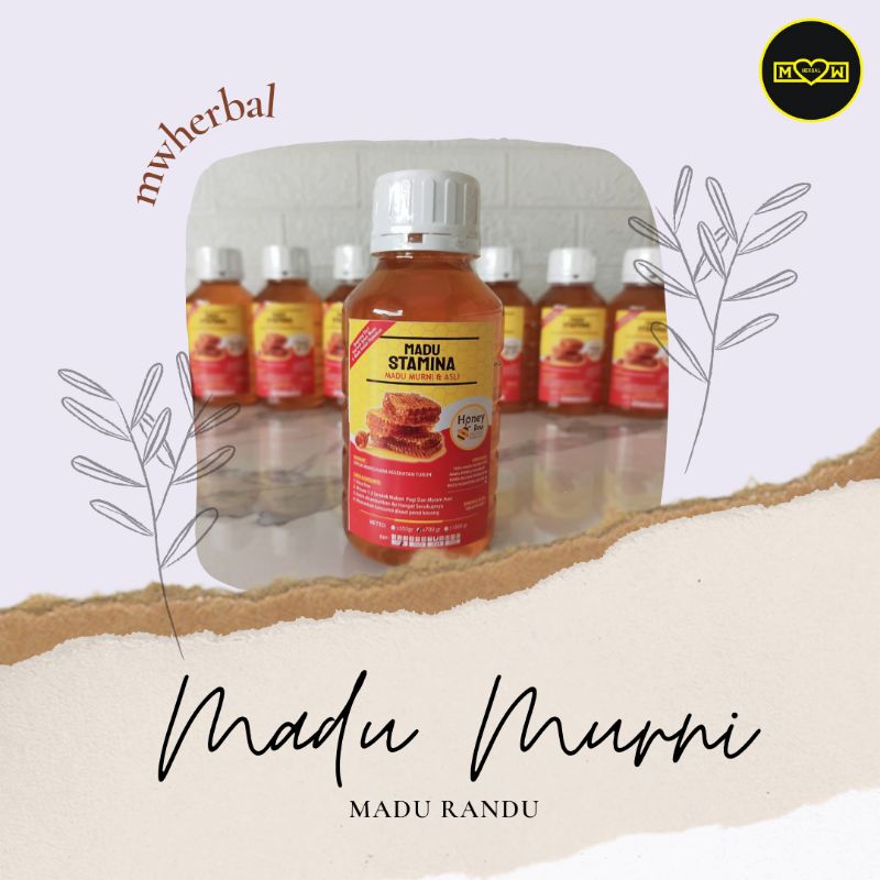 

mwherbal Madu STAMINA 350gram, Madu Murni Stamina, Madu Randu