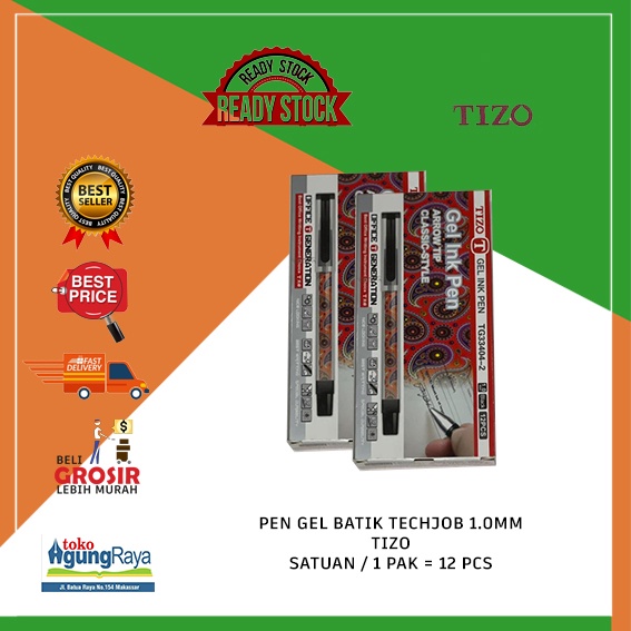 

PEN GEL BATIK TECHJOB 1.0MM TIZO