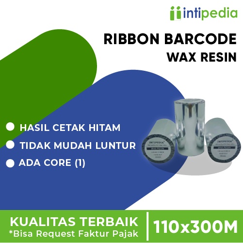 RIBBON BARCODE WAX RESIN 110 MM X 300 M MURAH