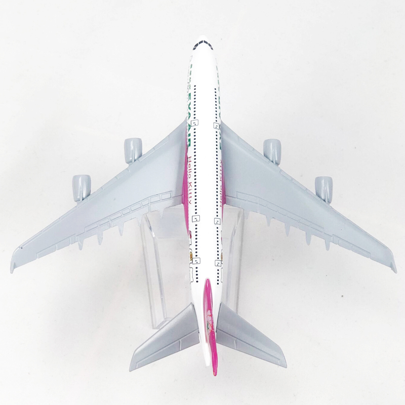 Mainan Model Pesawat Airbus 380 Hello Kitty A380 Bahan Alloy Ukuran 16CM Warna Pink Untuk Hadiah