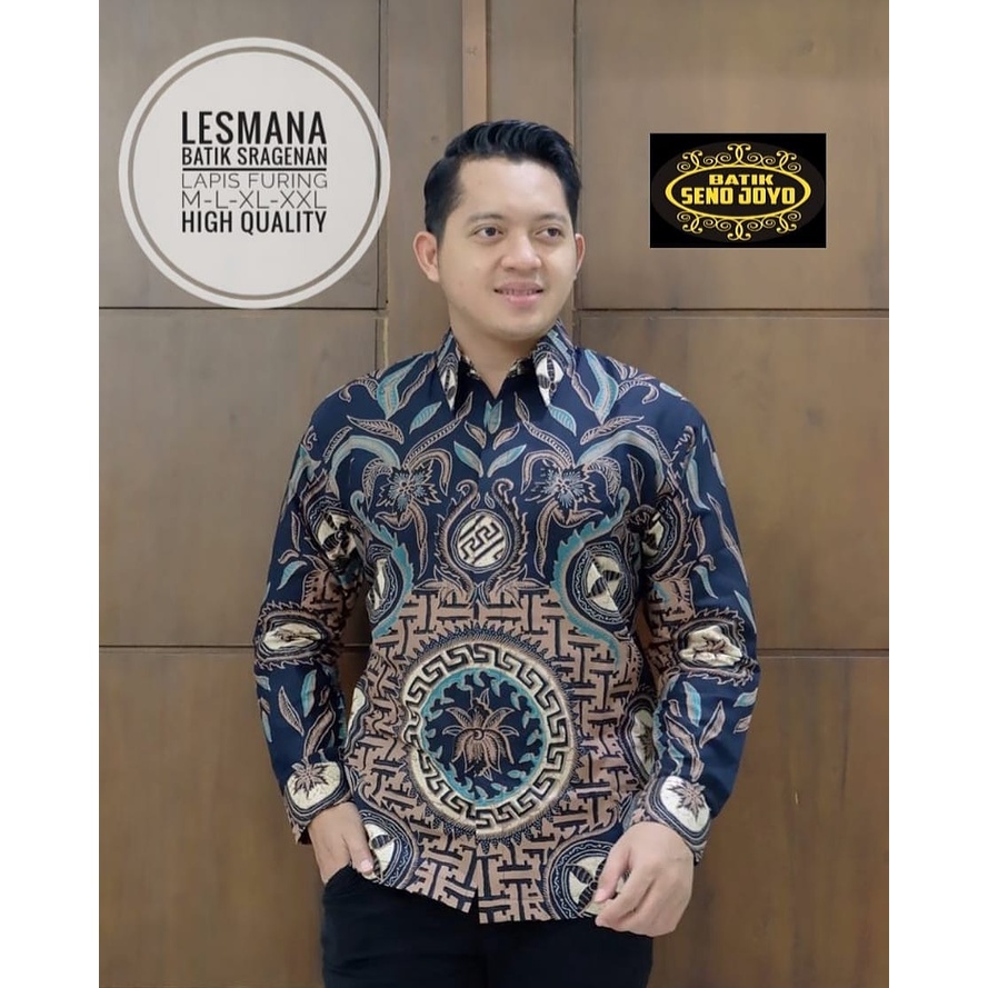 LESMANA SENOJOYO KEMEJA BATIK PRIA SOLO LENGAN PANJANG LAPIS FURING ATASAN PREMIUM MODERN DEWANTA GODONGAN PEKSI ABANG DEWANATA GODONGAN SUMITRO PURPLE PARANG LUHUR PEKSI ABU INDRALAYA KAPAL KANDAS LESMANA PEKSI ABU BATIKSOLOAMANAH SALENDRA  TRUNTUM LASEM