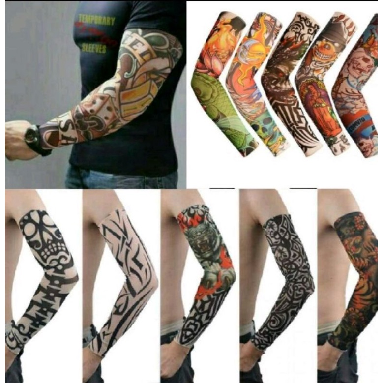 MANSET LENGAN MOTIF TATO ISI 3PASANG/ MANSET PRIA DAN WANITA / MANSET  TATO
