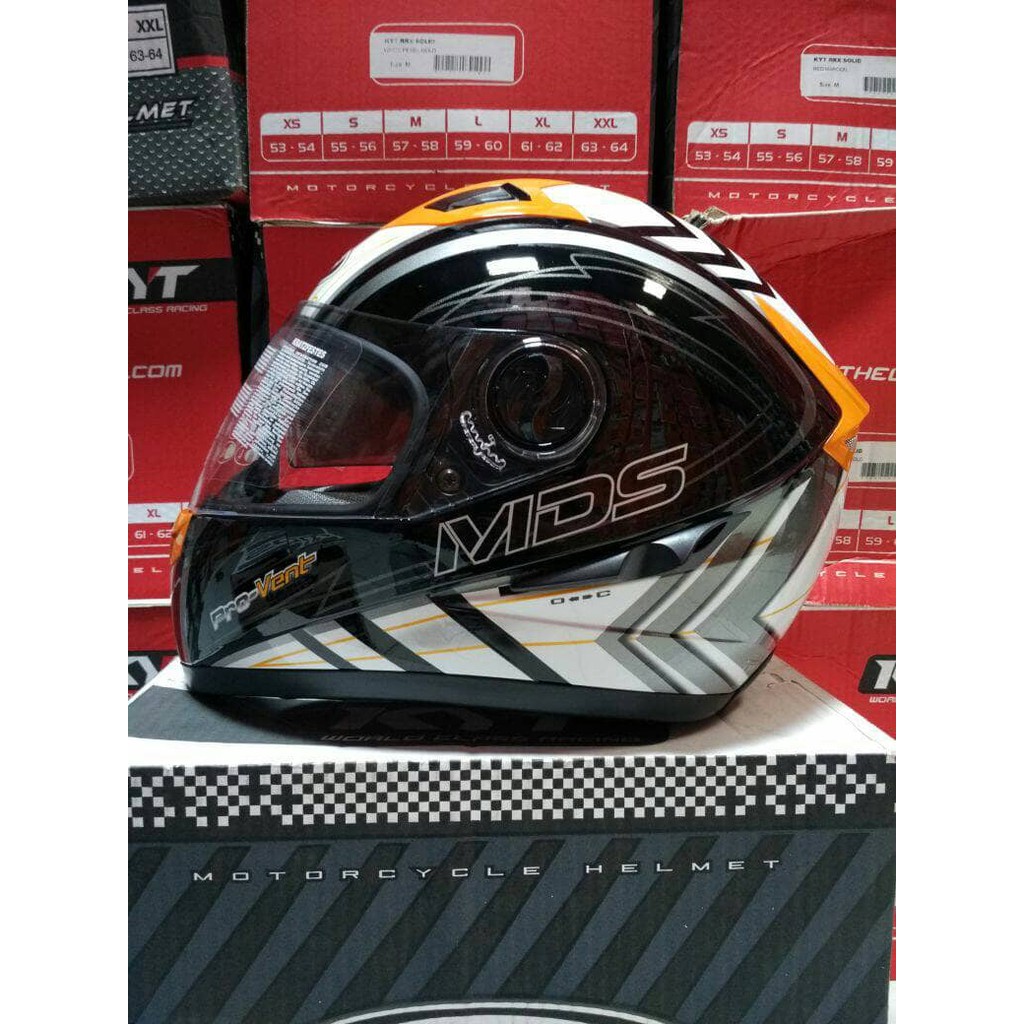 HM-1077 Helm Mds Provent Double Visor Motif Murah