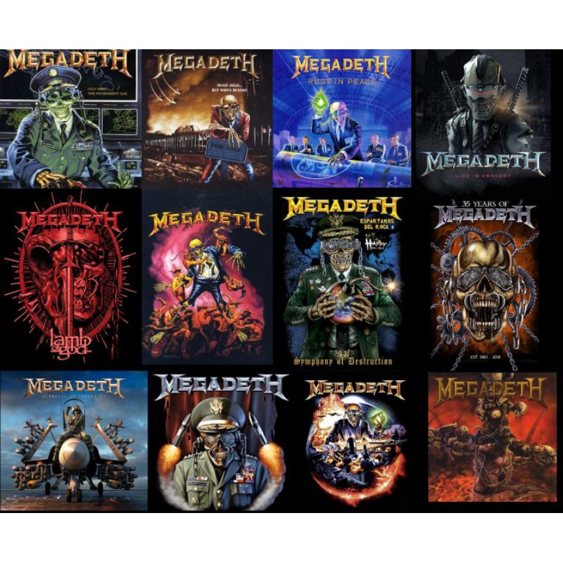 stiker sticker pack megadeth metal band