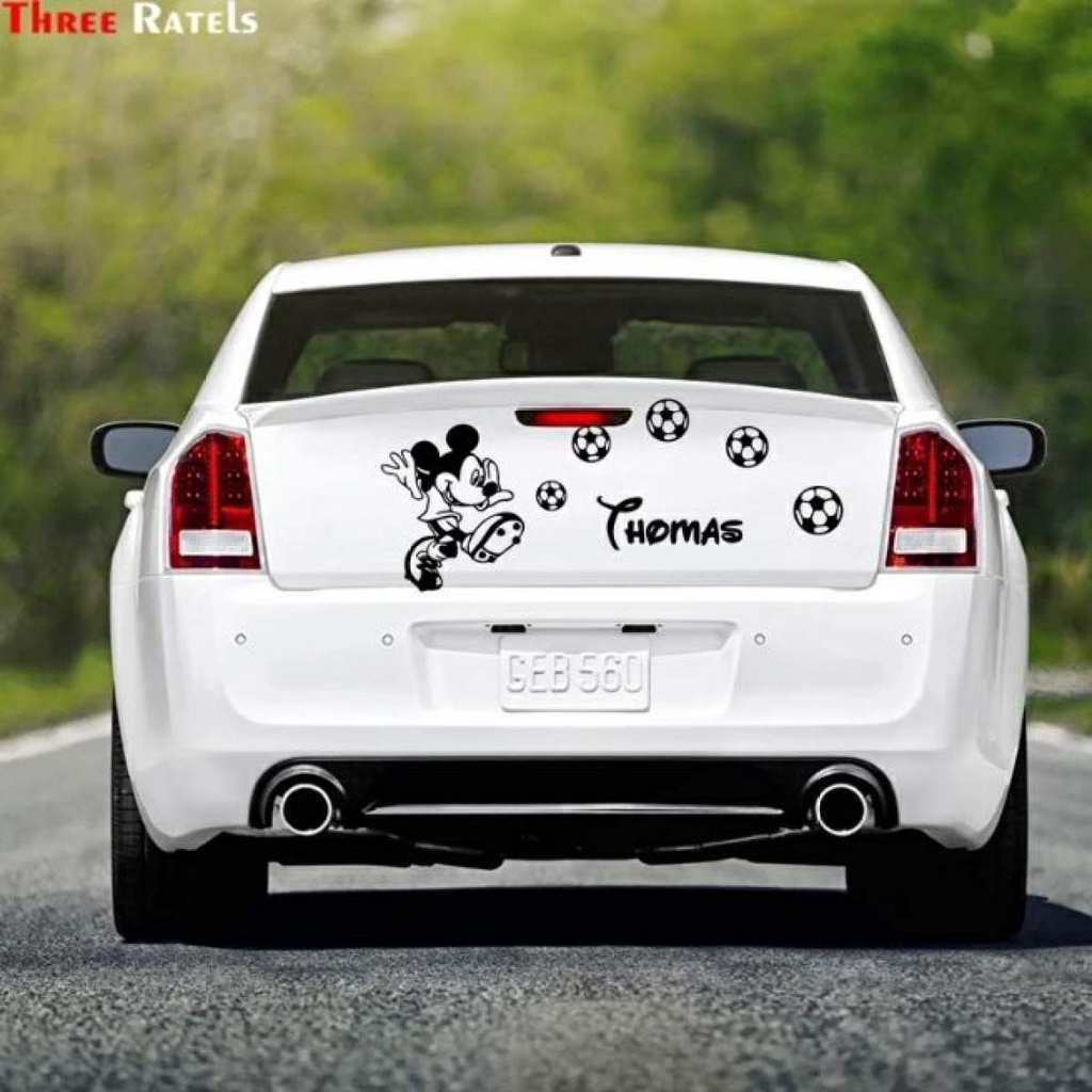 Sticker Mobil mickey mouse main bola keren untuk kaca mobil dll
