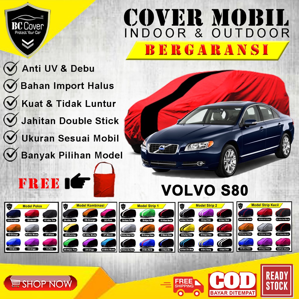 Body Cover Mobil VOLVO S80 / Sarung Volvo S80 / Selimut Tutup Pelindung Jas Penutup Mantol Kerudung Mantel Mobil Sedan Volvo S80 Outdoor