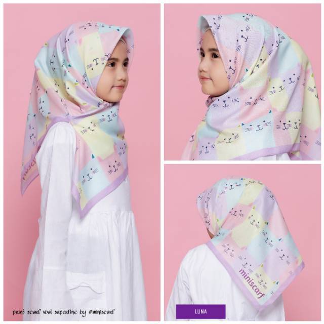 Pre Order kerudung anak - jilbab anak - Cutie Animal
