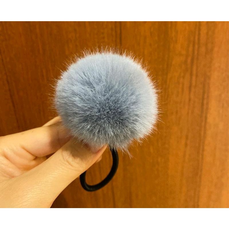 Ikat Karet Rambut Model POM POM Halus Lembut