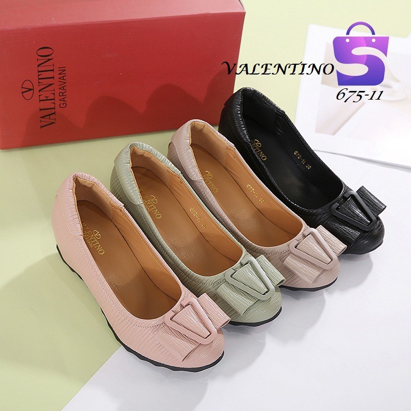 SEPATU WANITA WEDGES SHOES KULIT 675-11