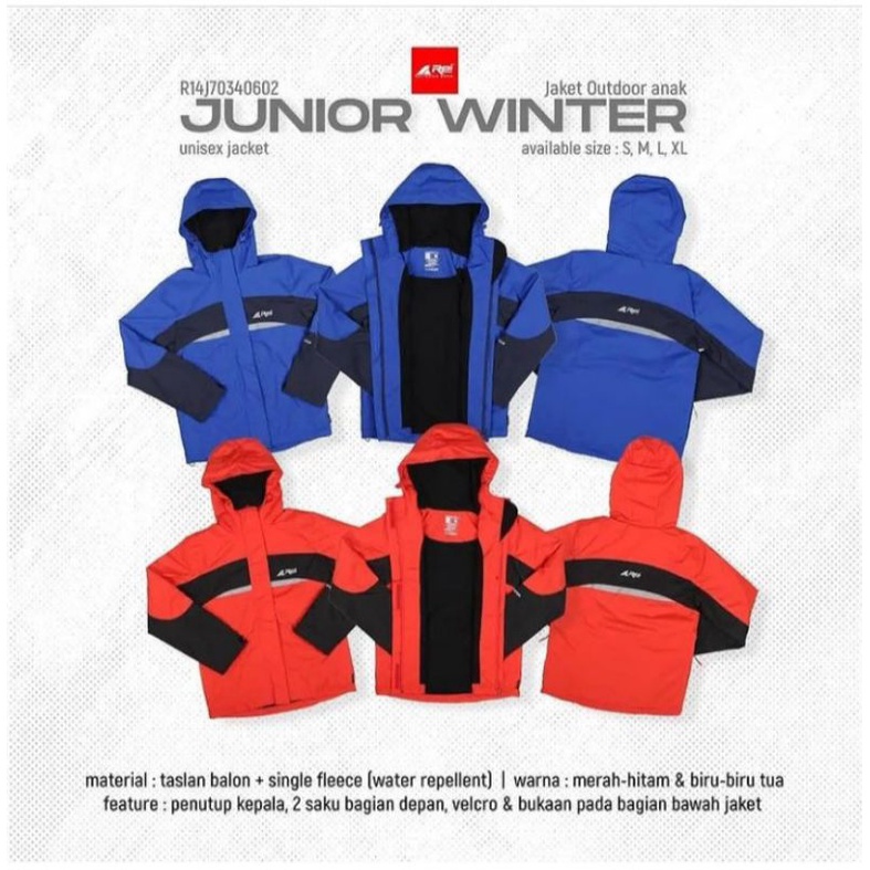 Jaket Gunung Anak REI Jaket Junior Winter Arei Outdoorgear