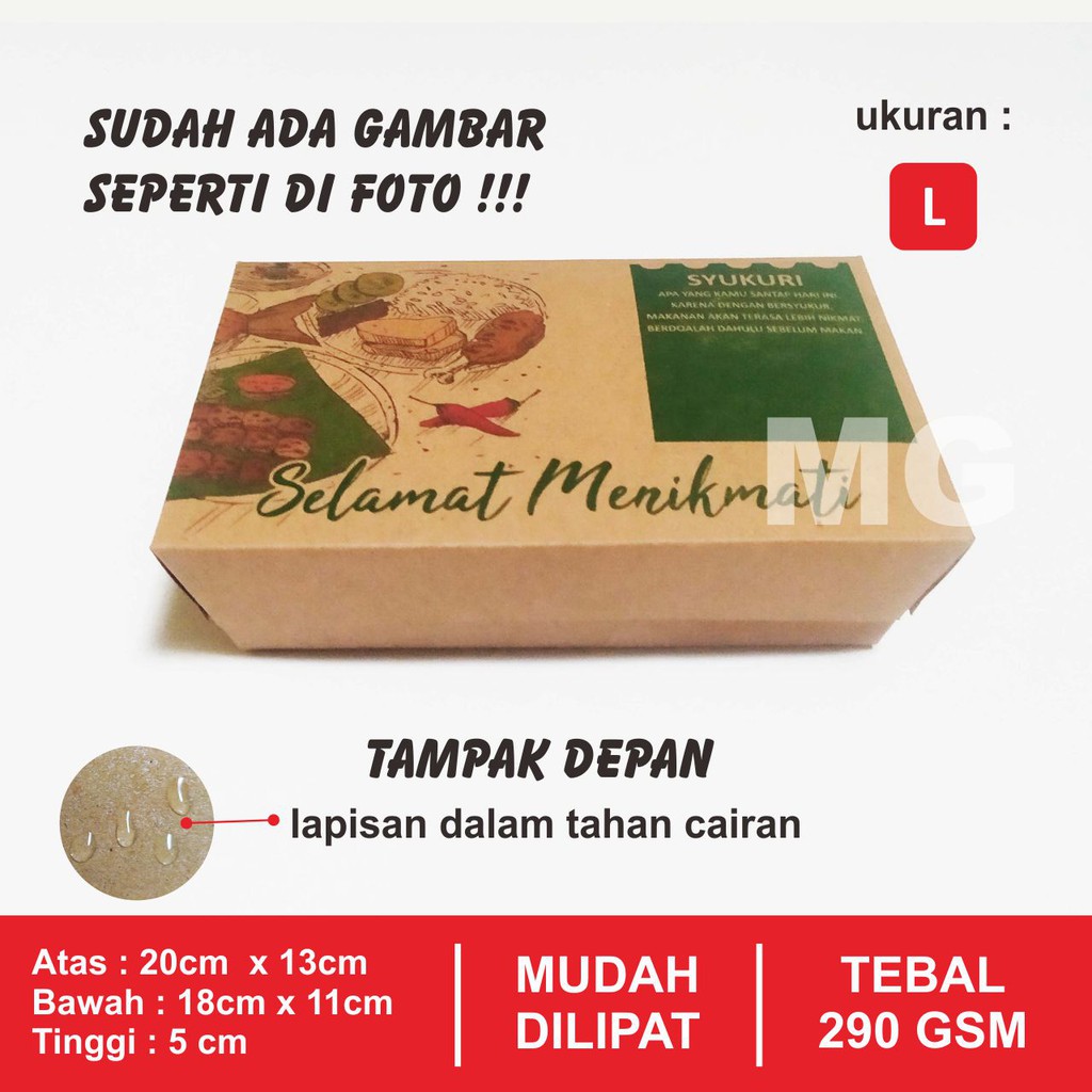 

Lunch Box ukuran L full warna/ Dus Makanan ukuran besar full warna/ Box Nasi ukuran L full warna / Box Makanan ukuran L full warna / Box Makanan ukuran L selamat menikmati