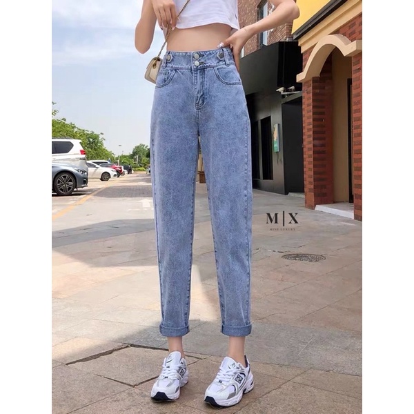 JEANS IMPORT BOYFRIEND CELANA WANITA CEWEK HIGHWAIST PANJANG BAGGY DENIM HW KULOT MX832