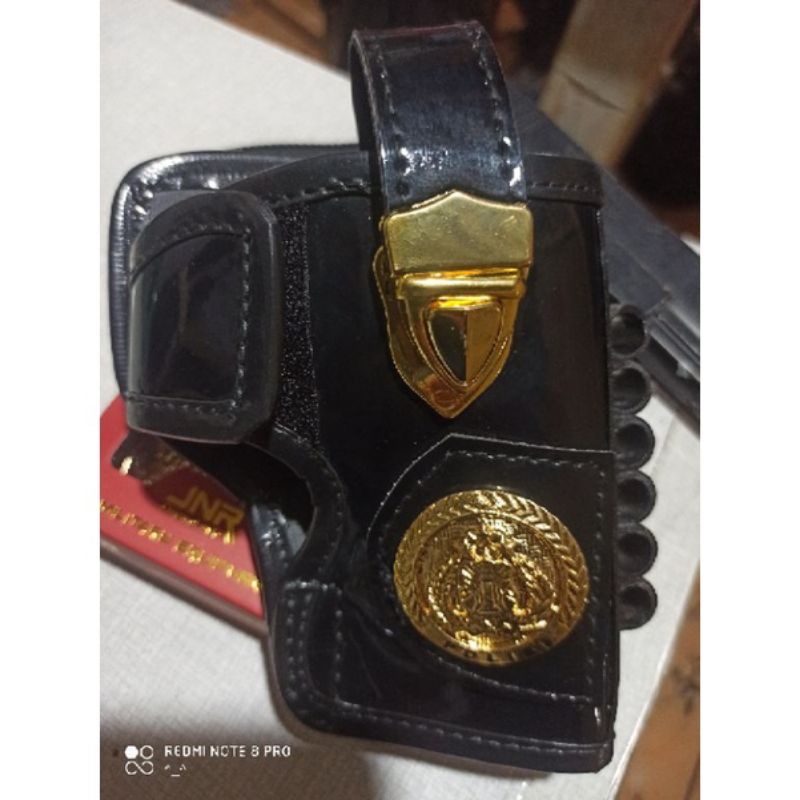 SARUNG SENJATA HS POLISI POLRI LOGO LOGAM COR