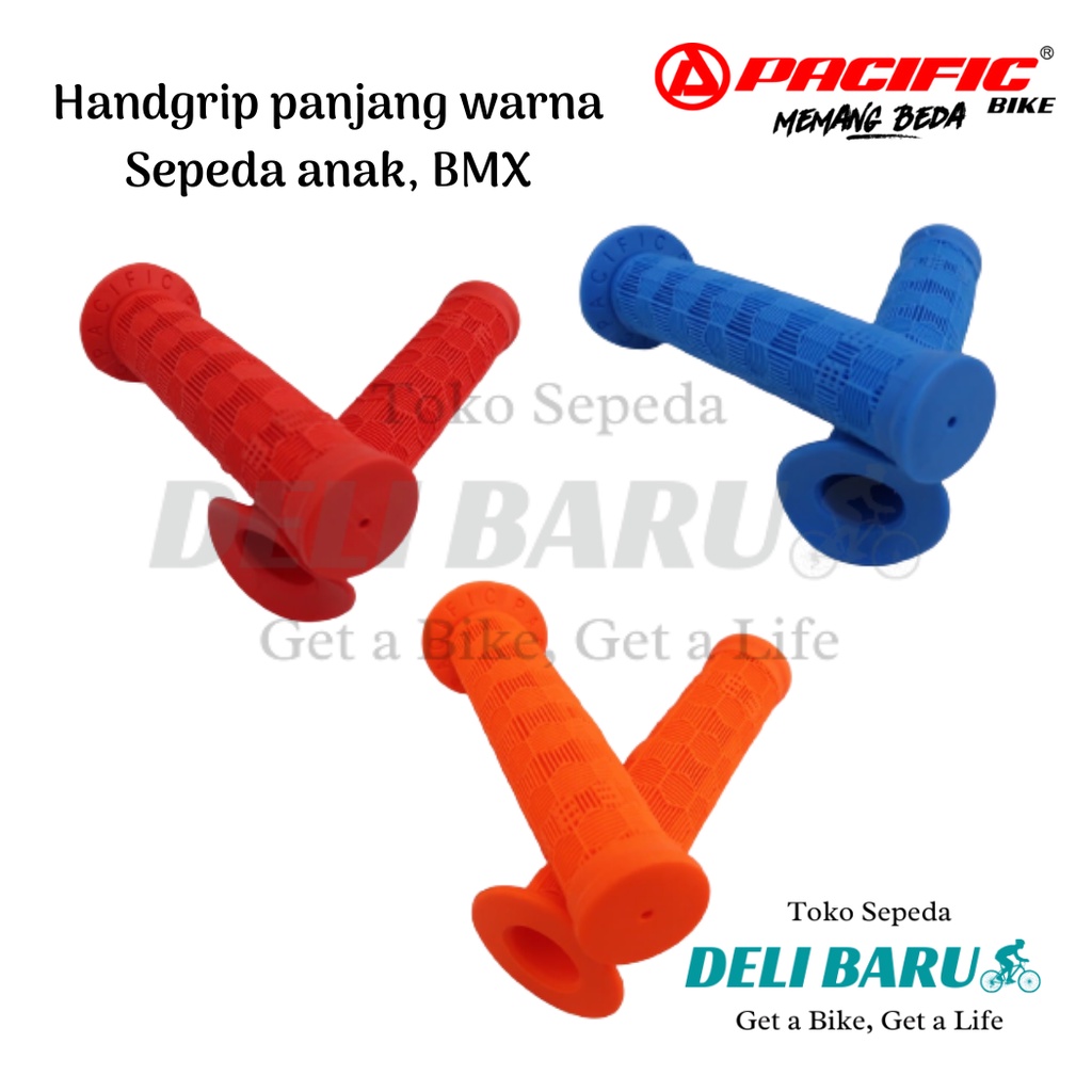 Pacific Handgrip panjang warna hanpad hamfat sarung stang sepeda anak BMX