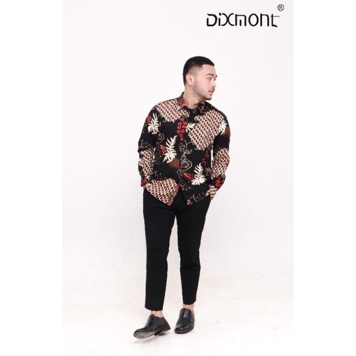 Dixmont Kemeja Pria Batik Panjang Hem BL01721