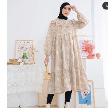 Hayya Plaid Beige by Haideeorlin