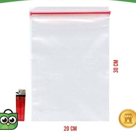 PLASTIK KLIP ( 30 x 20 ) KANTONG ZIP LOCK ISI 10 Pc Plastik Obat Seal