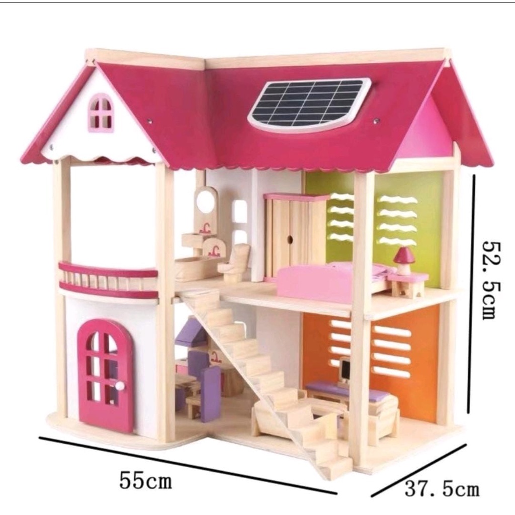 Luxury Doll House / Rumah-rumahan / Mainan Anak / Mainan Kayu / Kado Anak Cewek