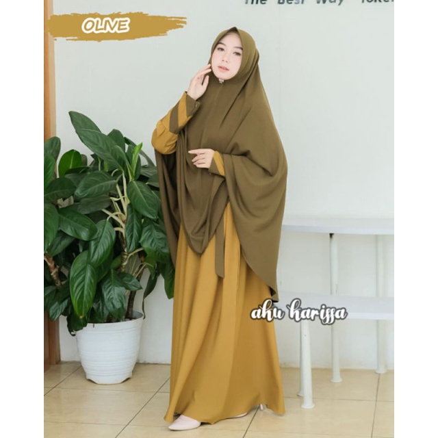 TERBARU  GAMIS ALIYAH SET CADAR SYARI ORIGINAL BY AKU KARISSA/ BUSUI & WUDHU FRIENDLY