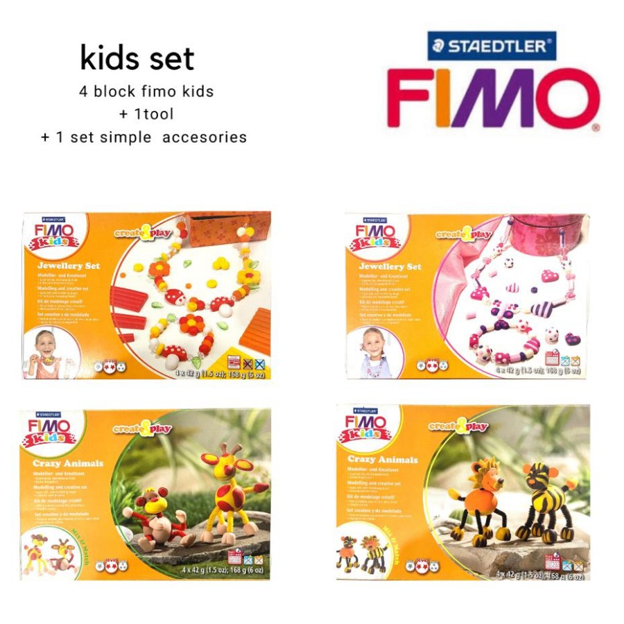 Polymer clay fimo kids set aktivitas anak modeling clay