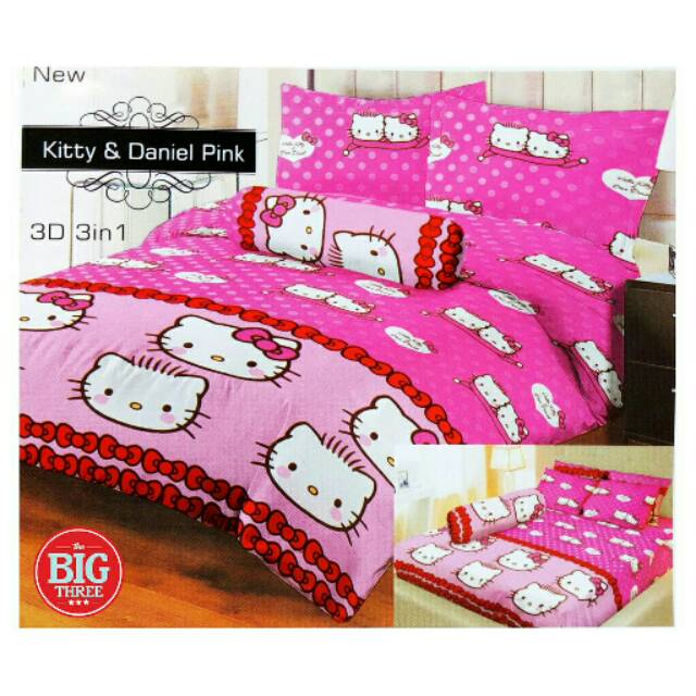 Sprei LADY ROSE 180x200 / 160x200 motif Hello Kitty Pink Keroppi Doraemon- King Size Ladyrose 180 - Kitty Daniel SP