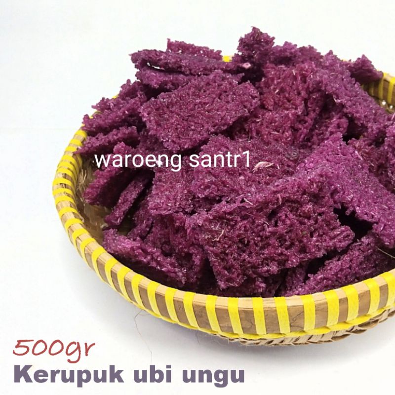 

Krupuk kerupuk rengginang ubi telo ungu mentah siap goreng 500gram