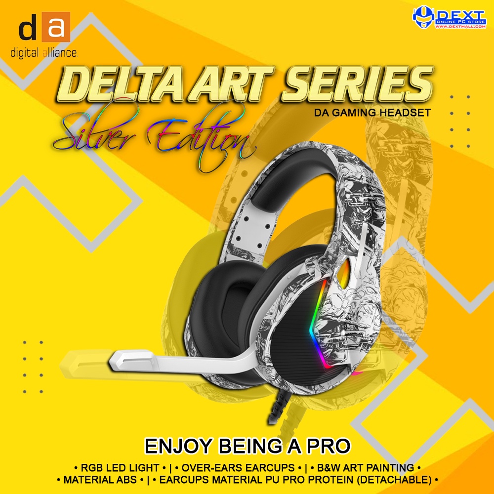 Jual Digital Alliance Delta Art Silver Edition Gaming Headset Shopee