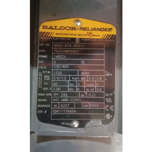 AC MOTOR BALDOOR 3PHASE 230 ~ 460V 4000Rpm