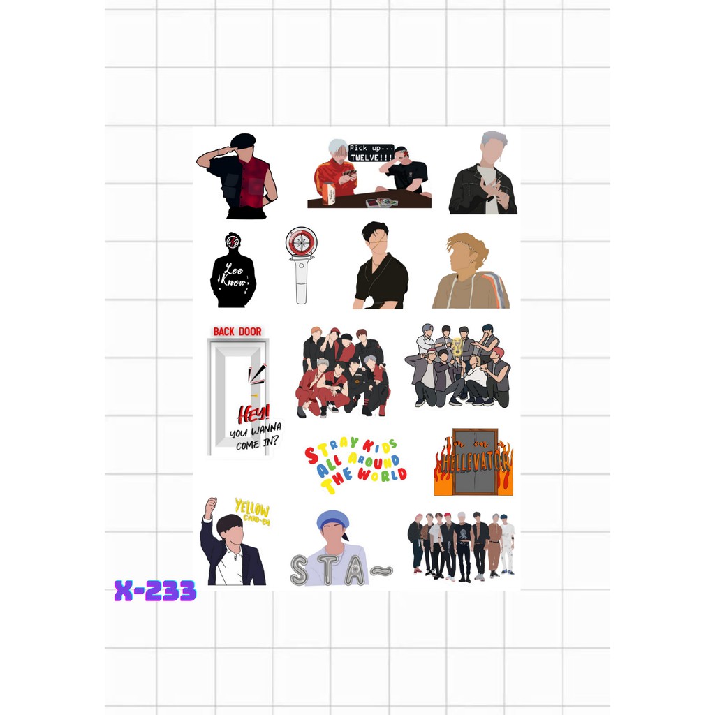 

STIKER TUMBLR STRAY KIDS X-233