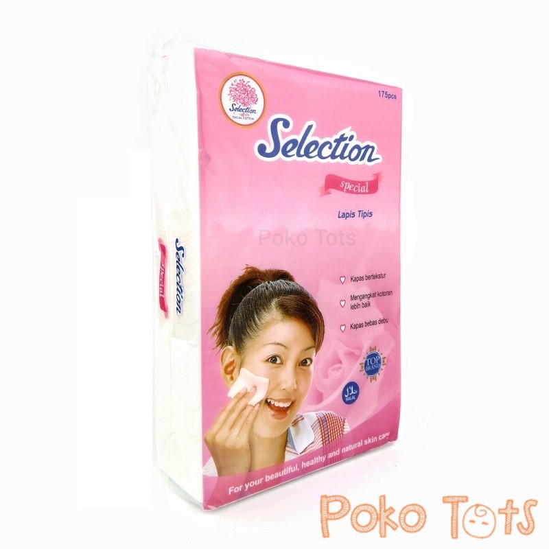 Selection Facial Cotton Lapis Tipis 175pcs Kapas Pembersih Wajah