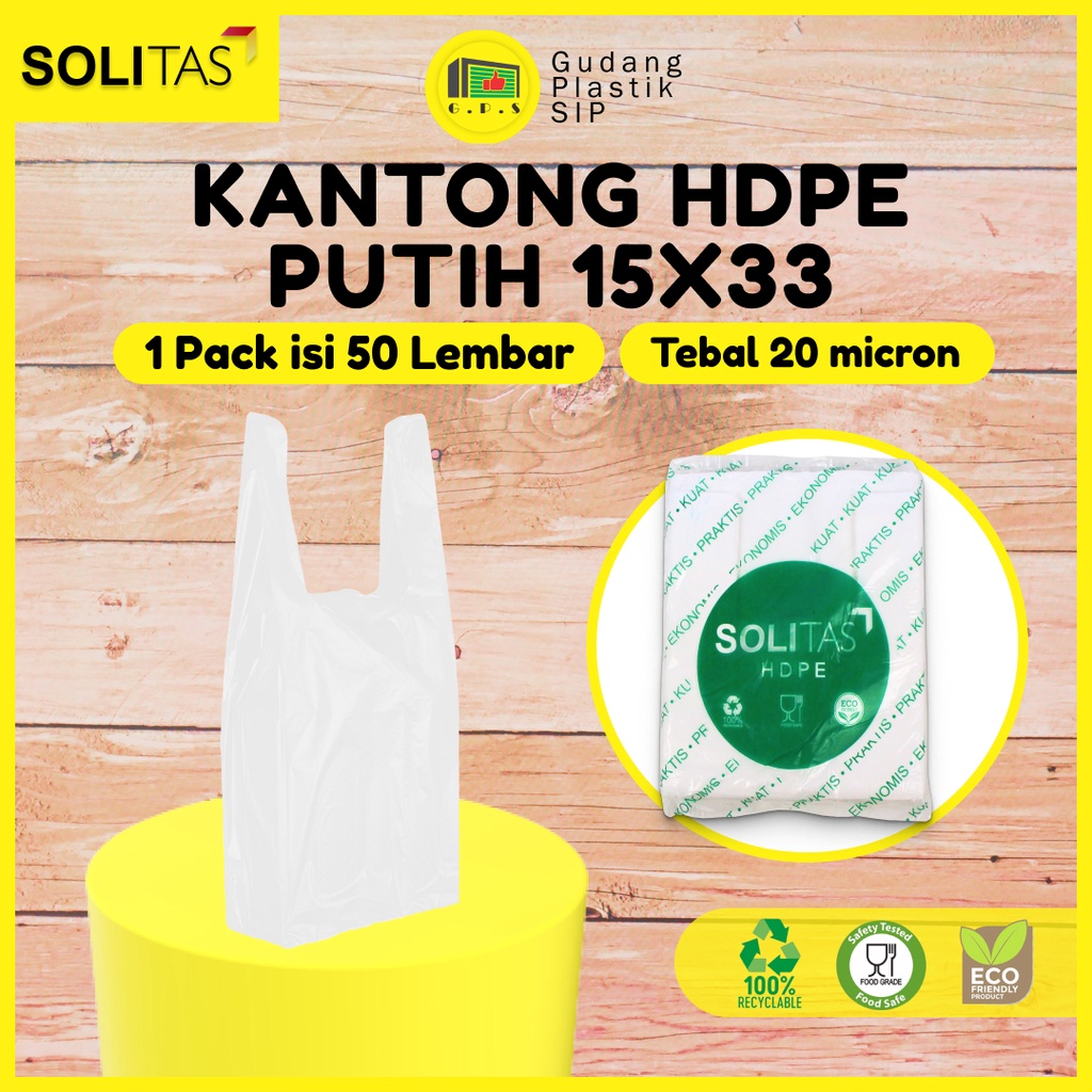 Kantong Plastik Kresek Putih Tebal UK 15x33 HDPE