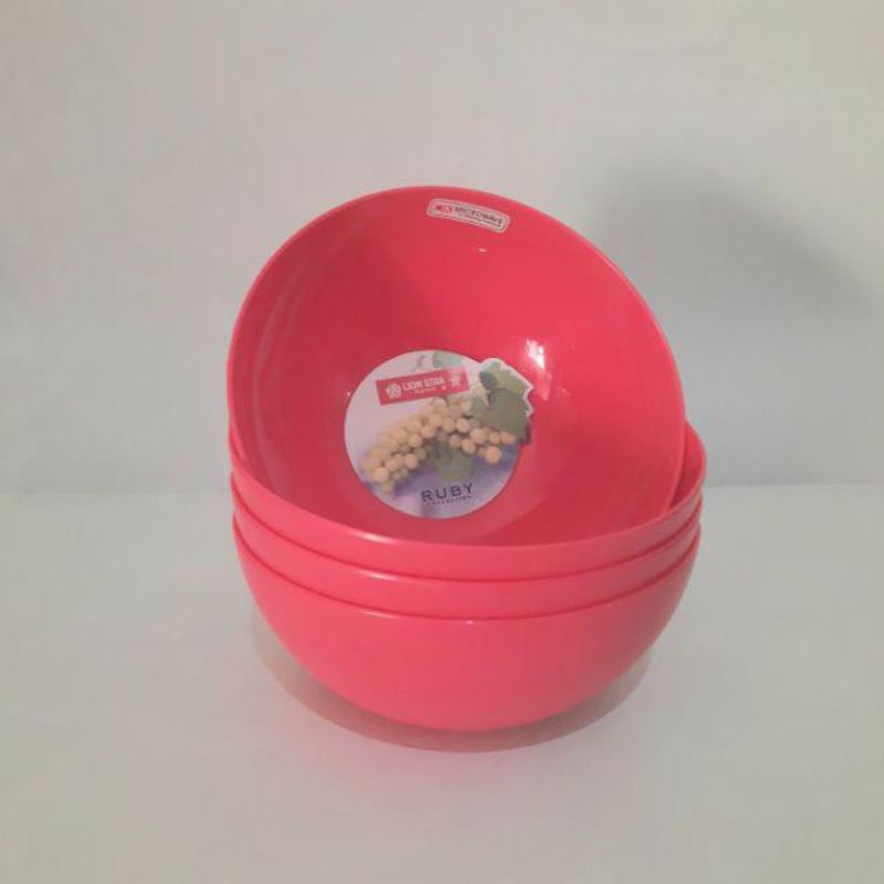 Mangkok Plastik Lion Star Ruby Bowl 450 ml 1500 ml