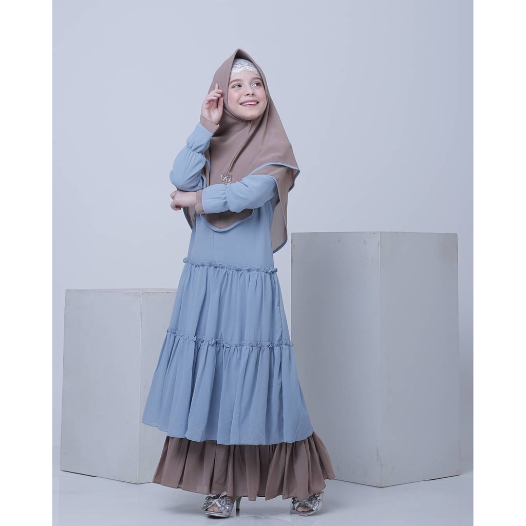 CAMELIA KIDS SYAR'I Gamis Anak 7-9 tahun Panjang Trendy Modern Kids Baju Panjang Stelan Syar’i Polos 2022