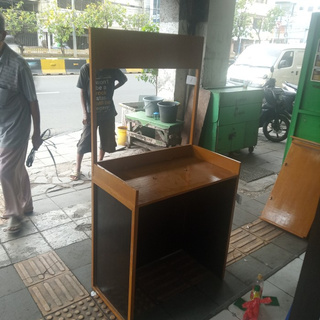 Booth Stand Kasir Jualan Makanan  Kayu  Kopi Cafe Minuman 