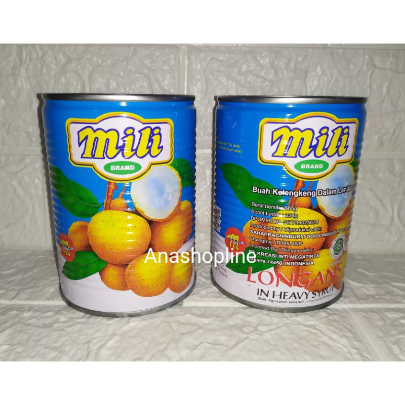 

Mili Longan 565gr / lengkeng / buah kaleng / canned / condiment