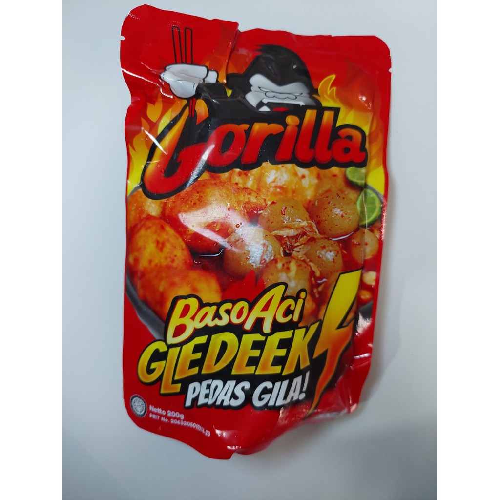 

Gorilla Baso Aci Gledek Pedas 200gr