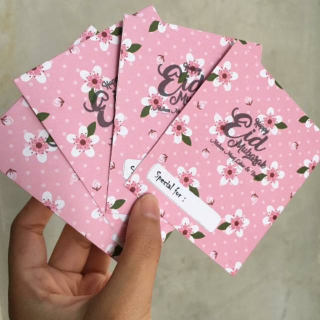 

Amplop lebaran motif lucu bunga