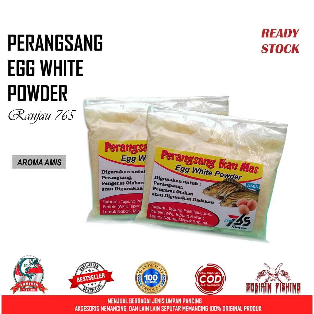 perangsang umpan amis isi 2 egg white powder - umpan ranjau 765 - umpan ikan mas