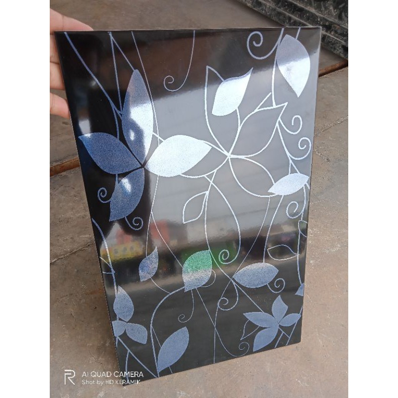 KERAMIK DINDING DAPUR KAMAR MANDI KIA AUTUMN BLACK 25X40 KW1