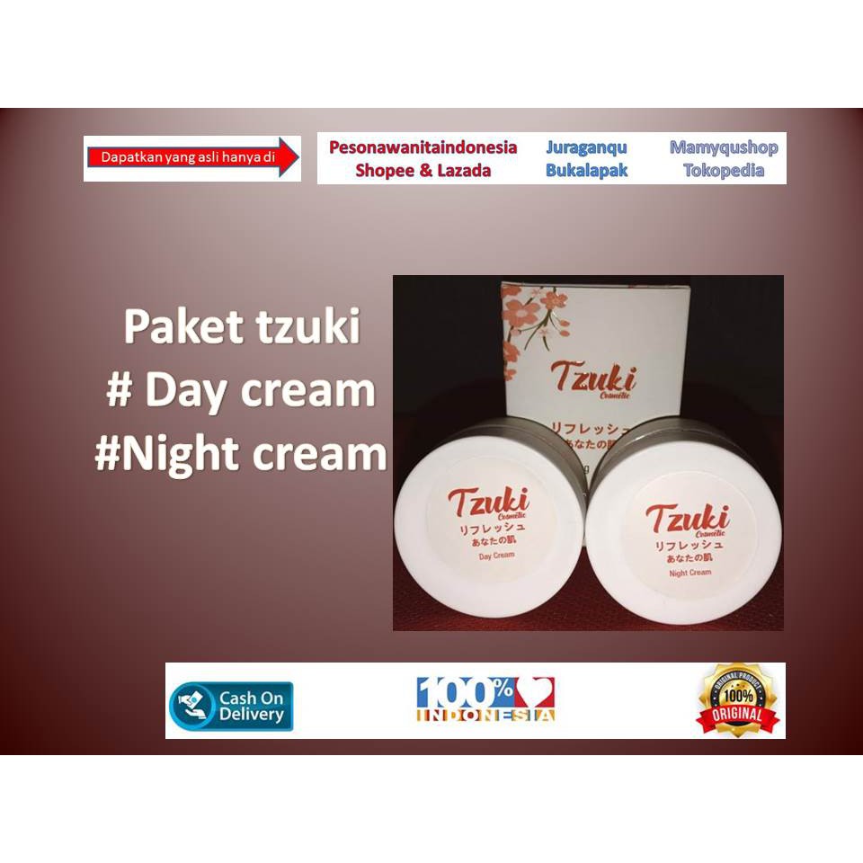 SPESIAL #TZUKI PAKET CREAM SIANG & MALAM CREAM TZUKI KRIM TZUKI ORIGINAL ORI CREM TZUKI ORIGINAL ORI