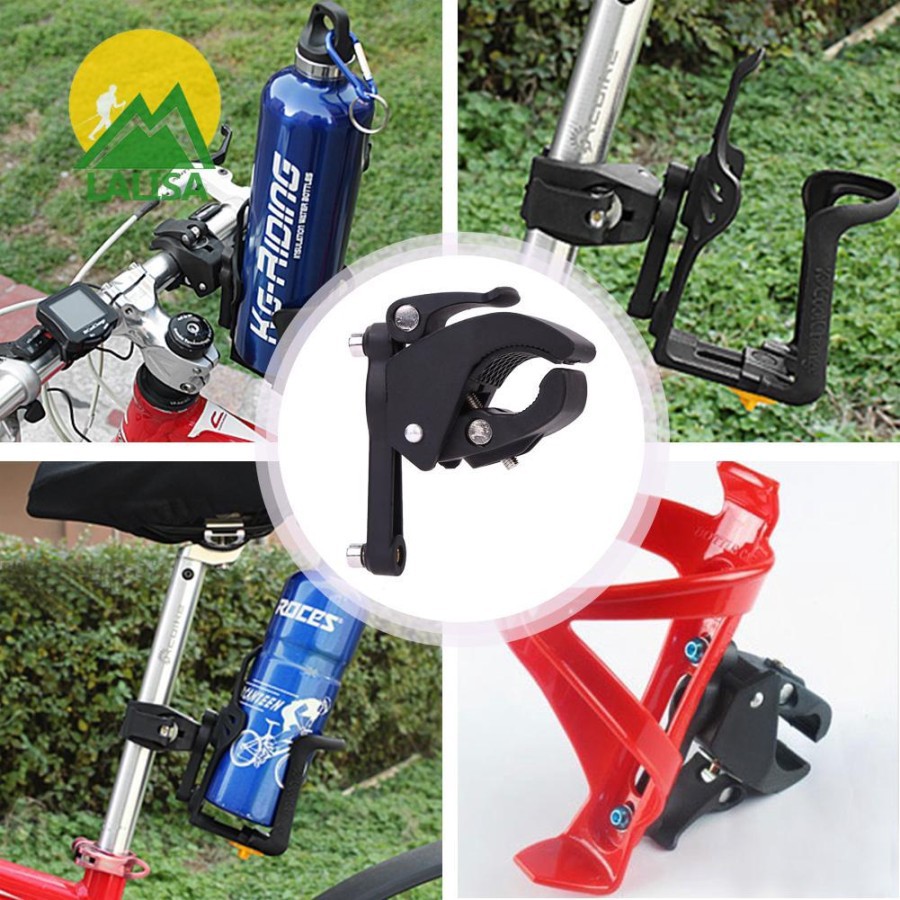 Adaptor holder botol minum sepeda adapter bottle cage QR 360 adjustable tempat rak botol air motor