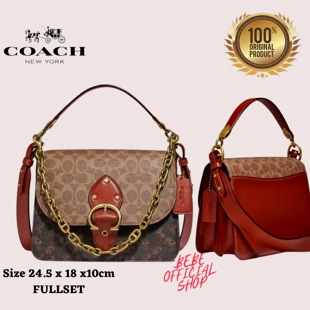 [ORIGINAL] COACH Beat Shoulder Bag with Horse and Carriage / Tas Coach Wanita Original / Tas Wanita
