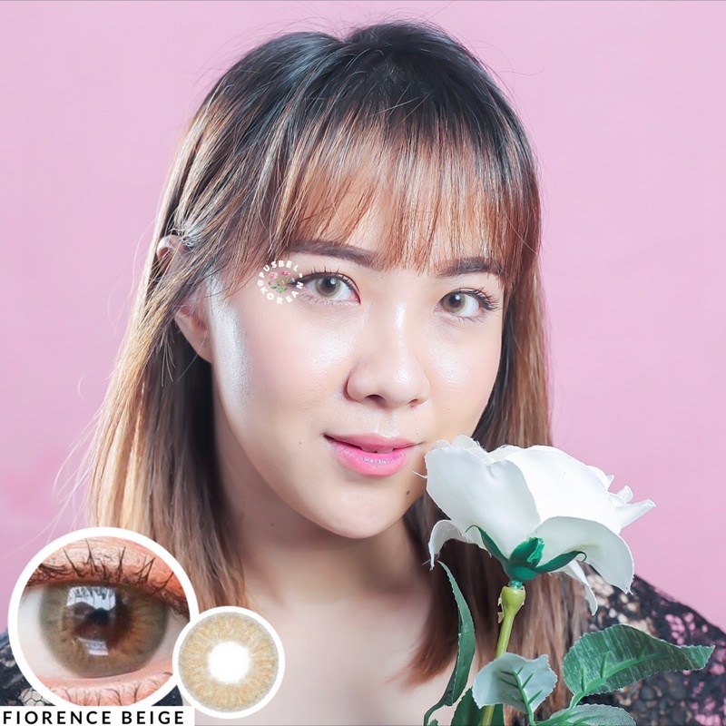 softlens fiorence gray beige original korea silicone hydrogel