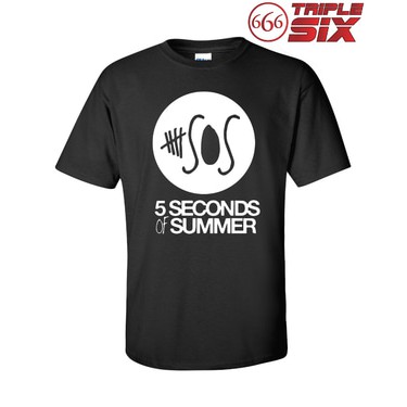 Kaos / T-Shirt - 5 seconds of summer 5SOS - BLACK