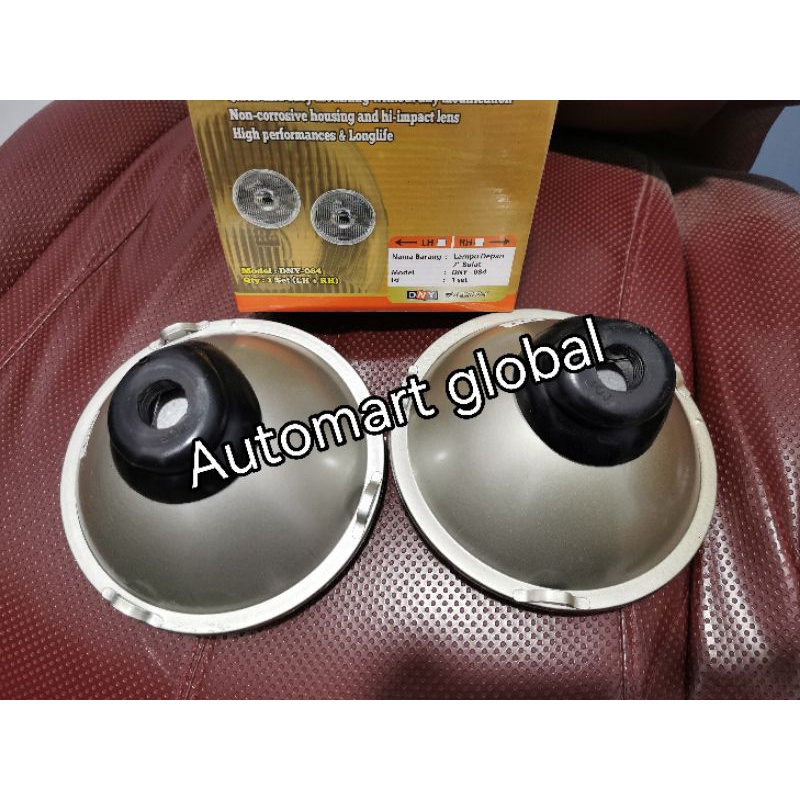 head lamp lampu depan 7 inch bulat h4 set 2pc