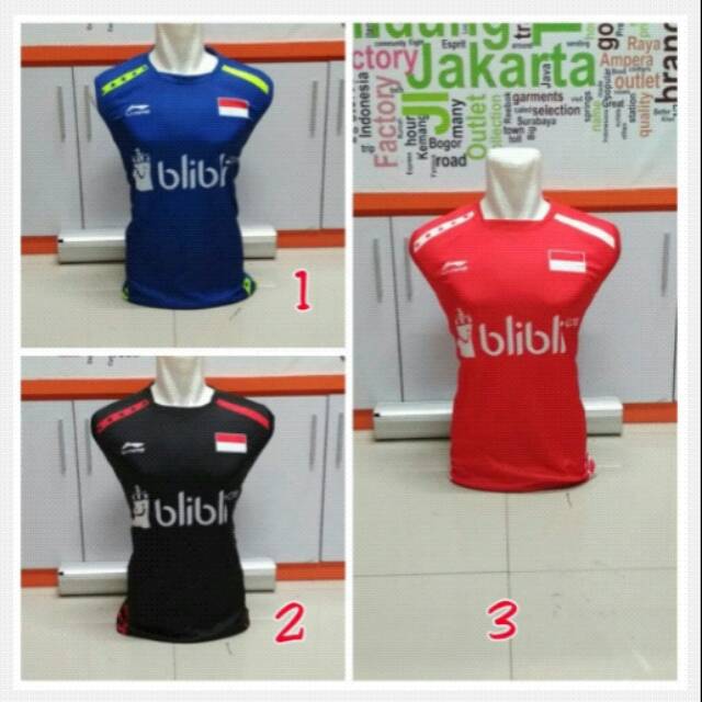 BAJU SINGLET BADMINTON BLIBLI POLOS