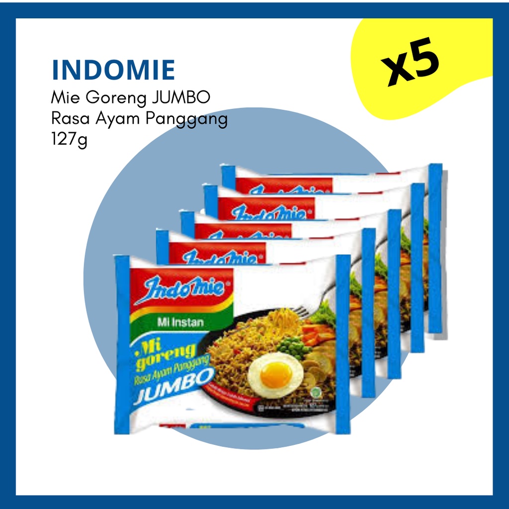 

INDOMIE MIE GORENG JUMBO AYAM PANGGANG 127GR X 5PCS